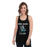 Ride Hard Unicorn Women's Flowy Racerback Tank
