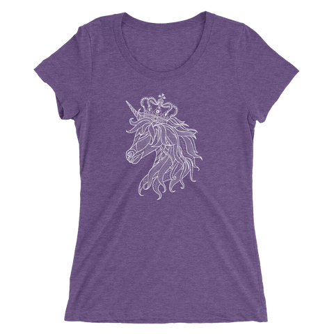 Unicorn Crown Ladies T-shirt