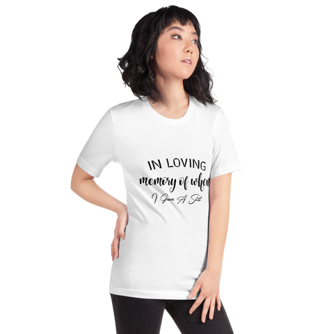 In Loving Memory Black Unisex T-Shirt