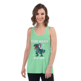 Ride Hard Unicorn Women's Flowy Racerback Tank