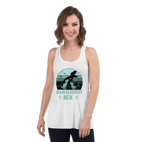 Mamasaurus Rex Women's Flowy Racerback Tank