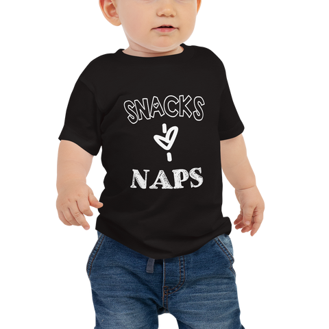 Snacks & Naps Baby Jersey Short Sleeve Tee