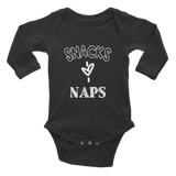 Snacks & Naps Infant Long Sleeve Bodysuit