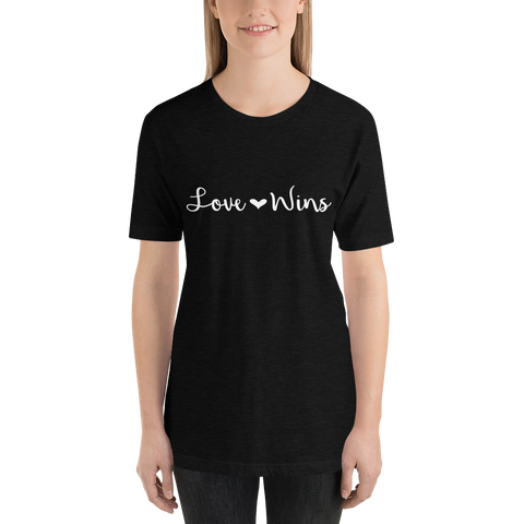 Love Wins Fancy Font Unisex T-Shirt